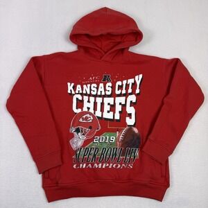 Kansas City Chiefs Super Bowl LIV Champions Red Hoodie Youth 13/14 NFL 2019 AFC